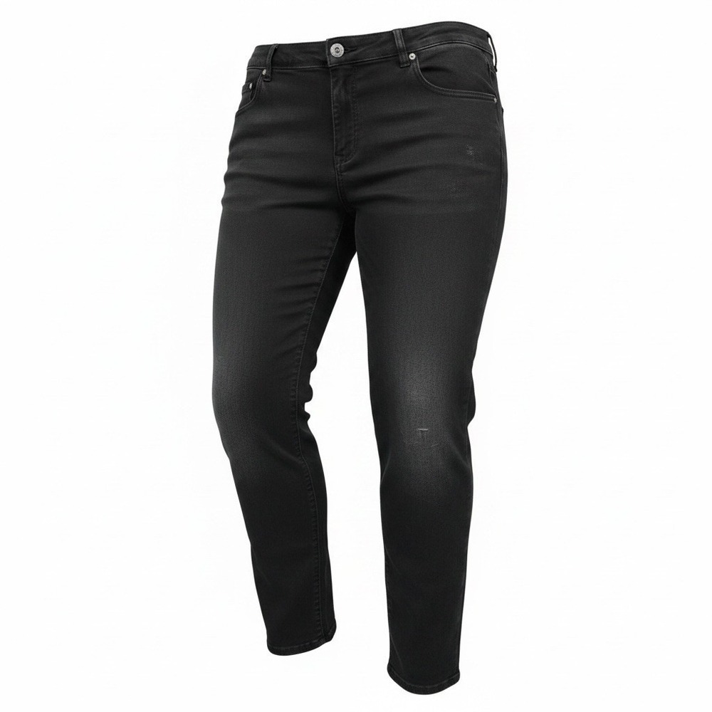 Just My Size JMS Pants Size 22W Black Classic Fit Twill Flat Front Button Zipper